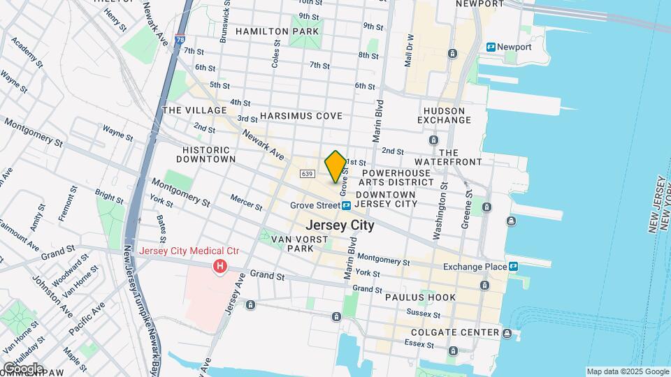 134 Newark Ave Mapa y Detalles de la Ubicación