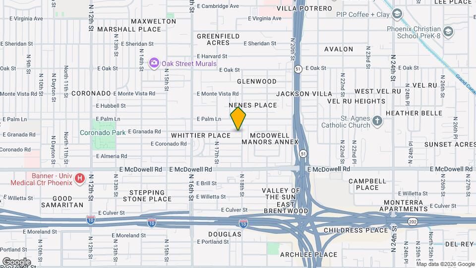 1739 E Granada Rd, Unit 1739 E Granada Guest House Mapa y Detalles de la Ubicación
