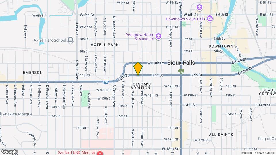 815 W 11th St Map and Location Details