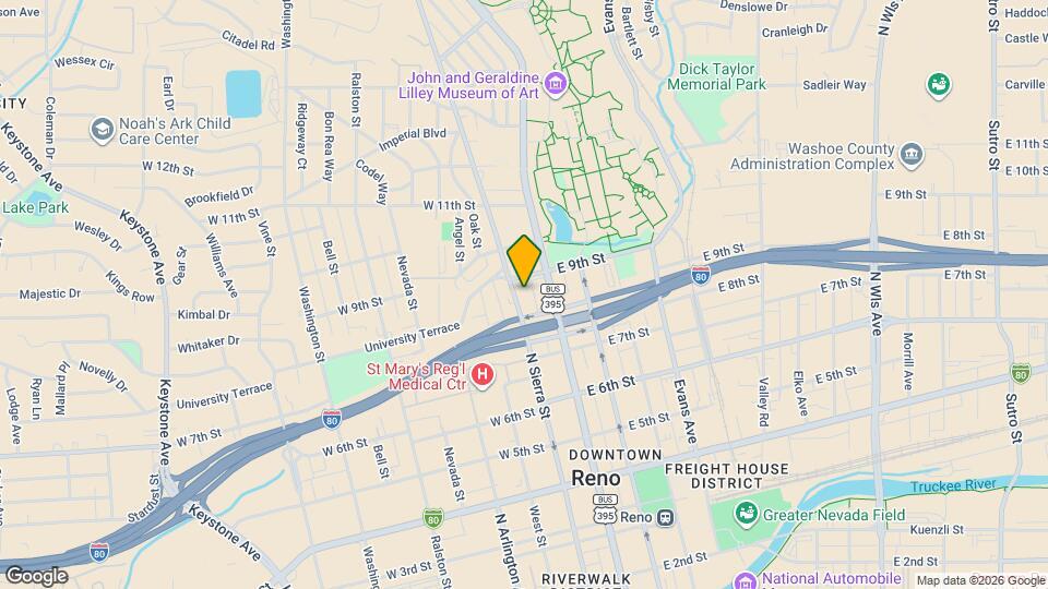 840 N Sierra St Map and Location Details