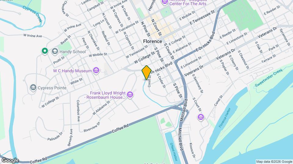 412 Crest St Mapa y Detalles de la Ubicación