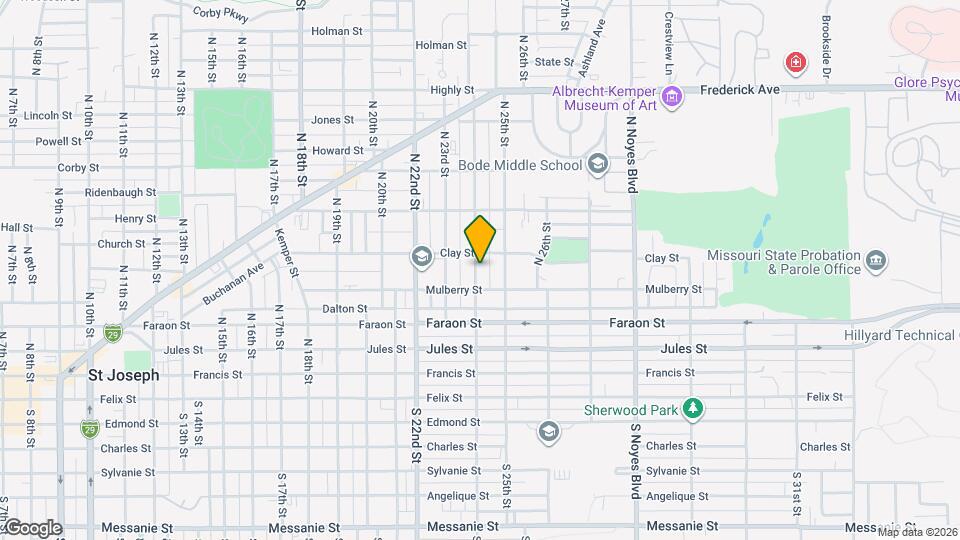 519 N 24th St, Unit Apt B Map and Location Details