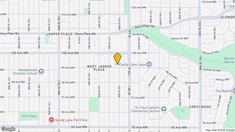 9902 150 St NW Map and Location Details