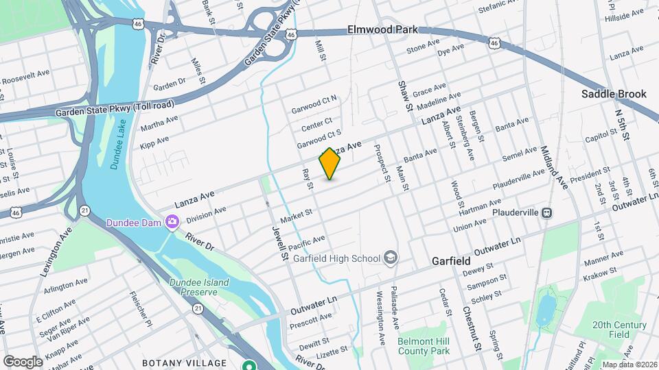 193 Banta Ave, Unit apartment 2nd FL Map and Location Details