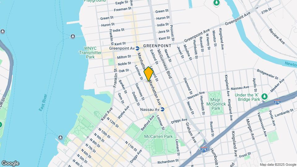 751 Manhattan Ave Mapa y Detalles de la Ubicación