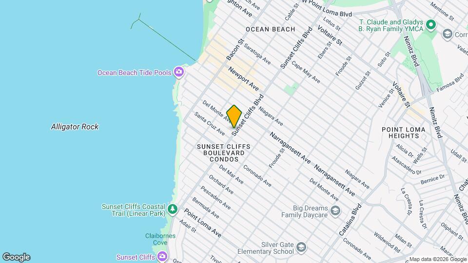 1730 Sunset Cliffs Blvd Map and Location Details