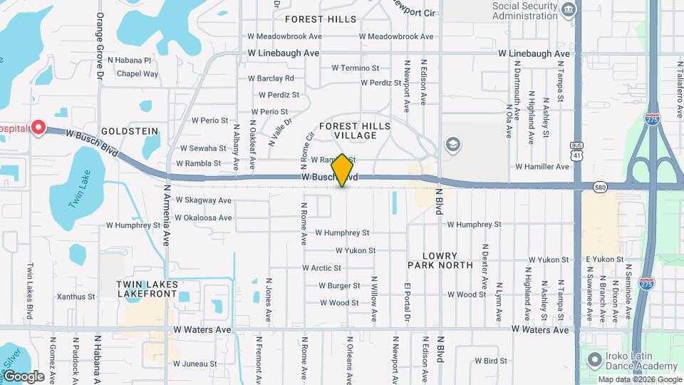 8926 N Orleans Ave Map and Location Details