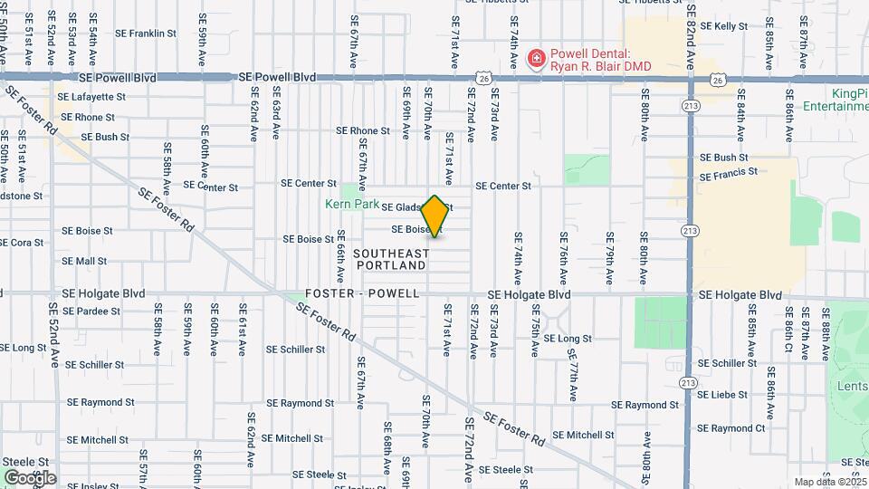 7007 SE Cora St Map and Location Details