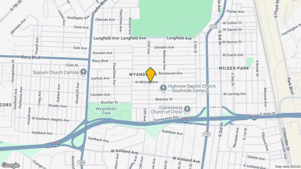 834 W Whitney Ave Mapa y Detalles de la Ubicación