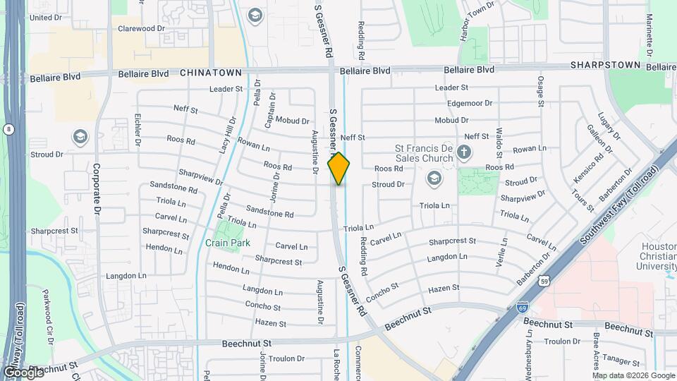 7305 S Gessner Rd Map and Location Details