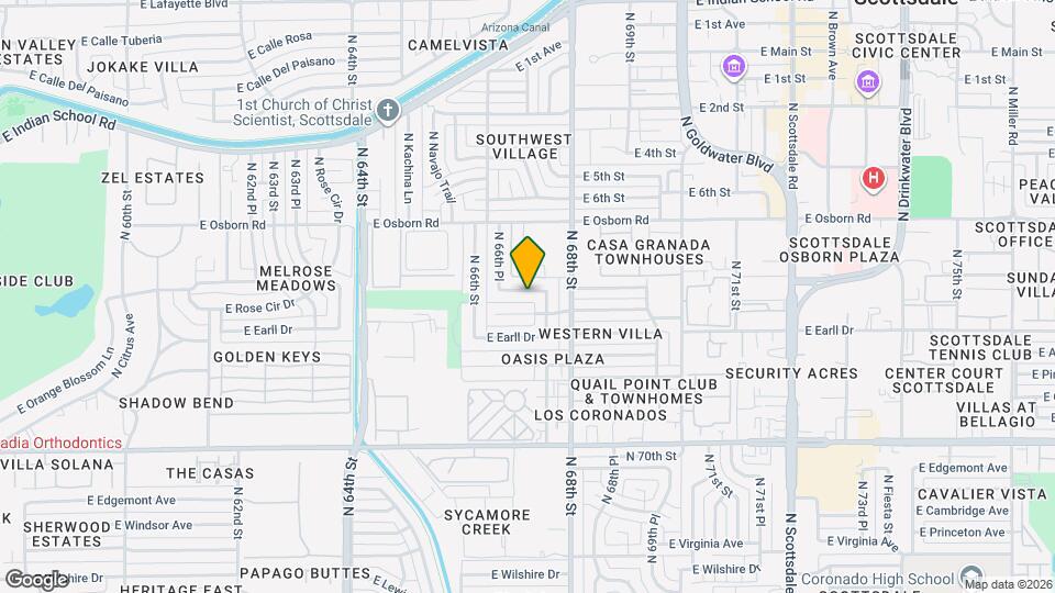 6707 E Monterey Way Mapa y Detalles de la Ubicación