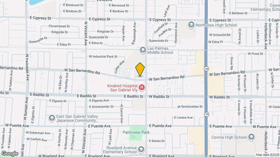Covina Palms Apartments Map and Location Details