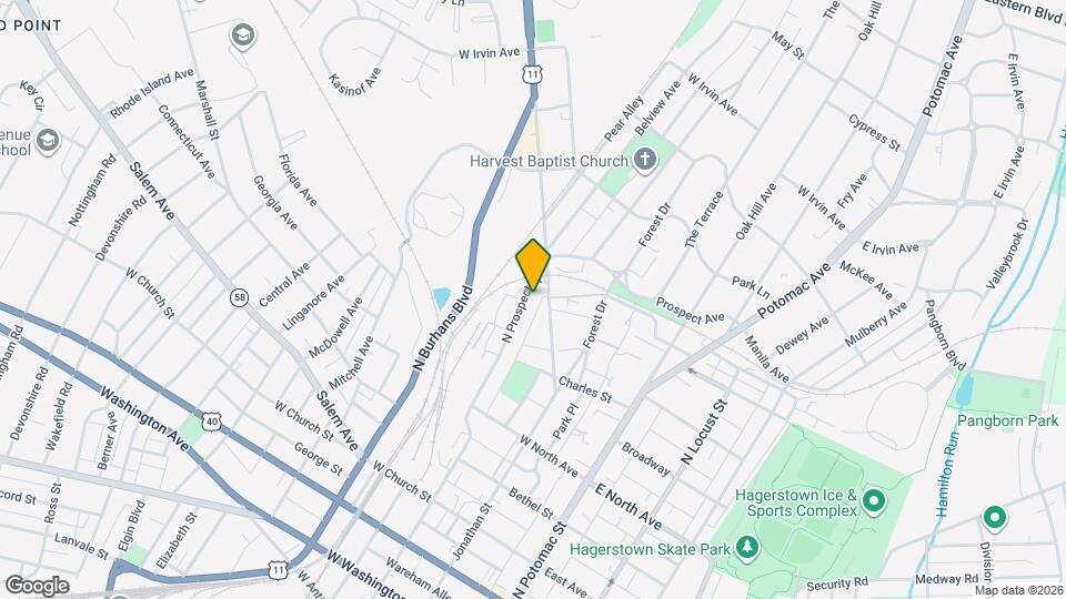 664 N Prospect St Map and Location Details