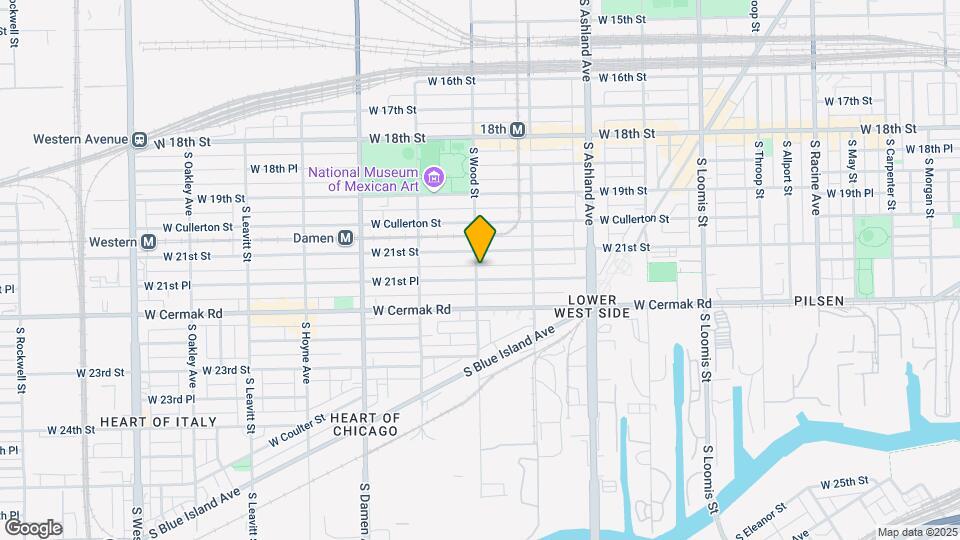 1758 W. 21st Pl. / 2115 S. Wood St. Mapa y Detalles de la Ubicación