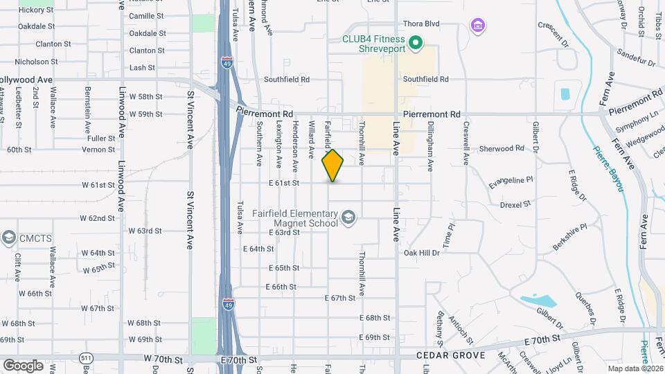 6101 Fairfield Ave Map and Location Details