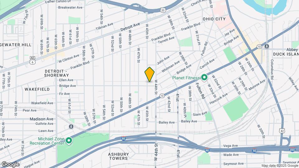 4424 Bridge Ave Map and Location Details