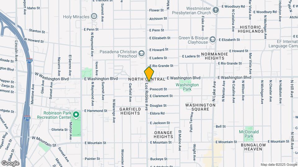 1308 N Los Robles Ave Map and Location Details