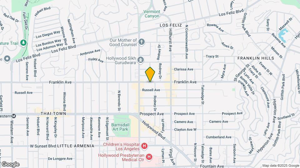 4616 Franklin Ave Map and Location Details