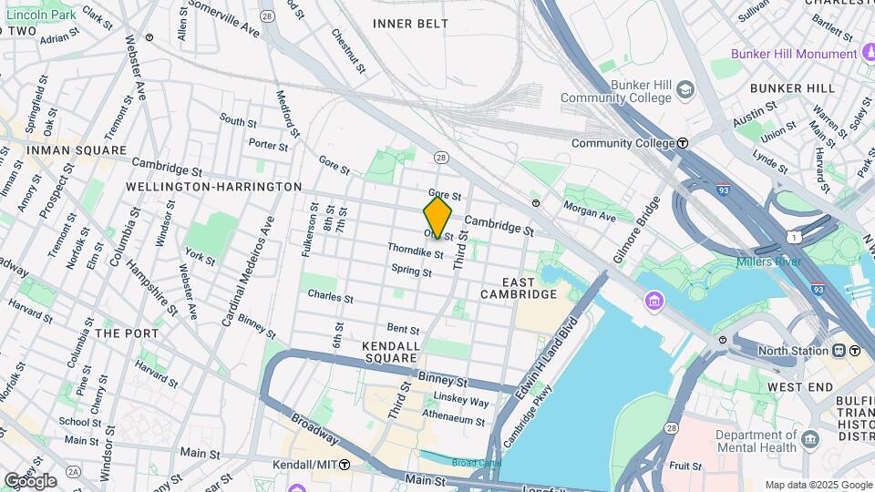 75 Thorndike St Mapa y Detalles de la Ubicación