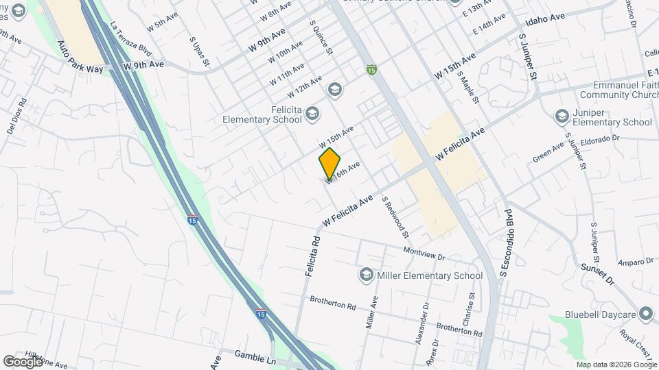 1606 S Tulip St Map and Location Details