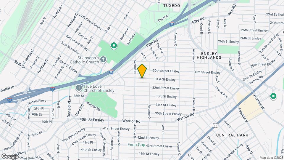 1421 31st St Ensley Map and Location Details