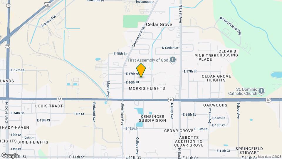 2413 E 16th Ct Map and Location Details