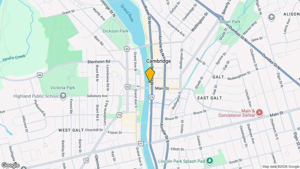 16 Water St N Map and Location Details