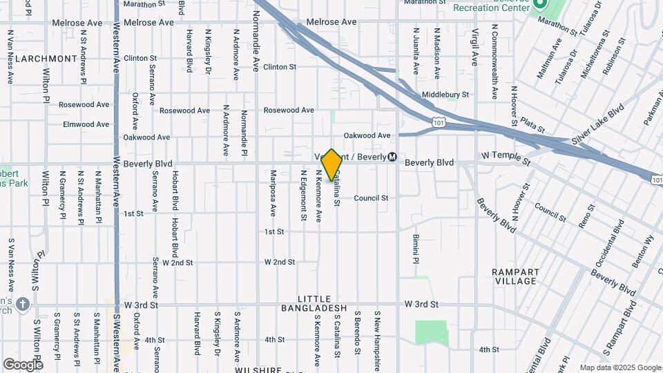 221-223 N Catalina St Map and Location Details