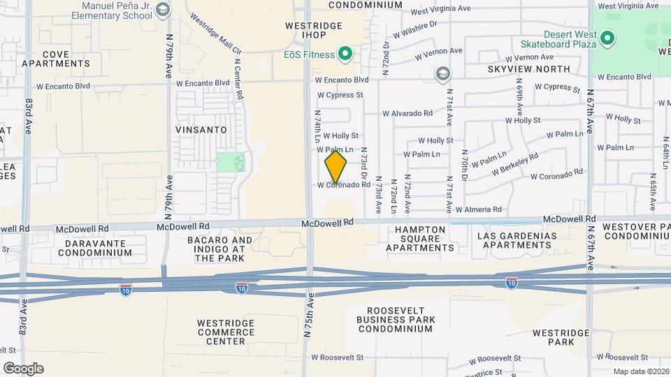 7361 W Coronado Rd Map and Location Details