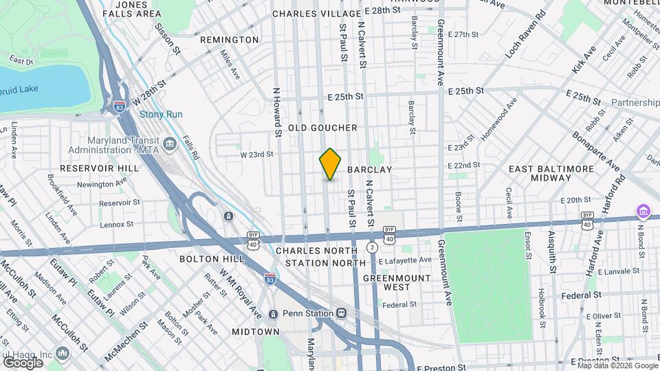 2107 N Charles St Map and Location Details
