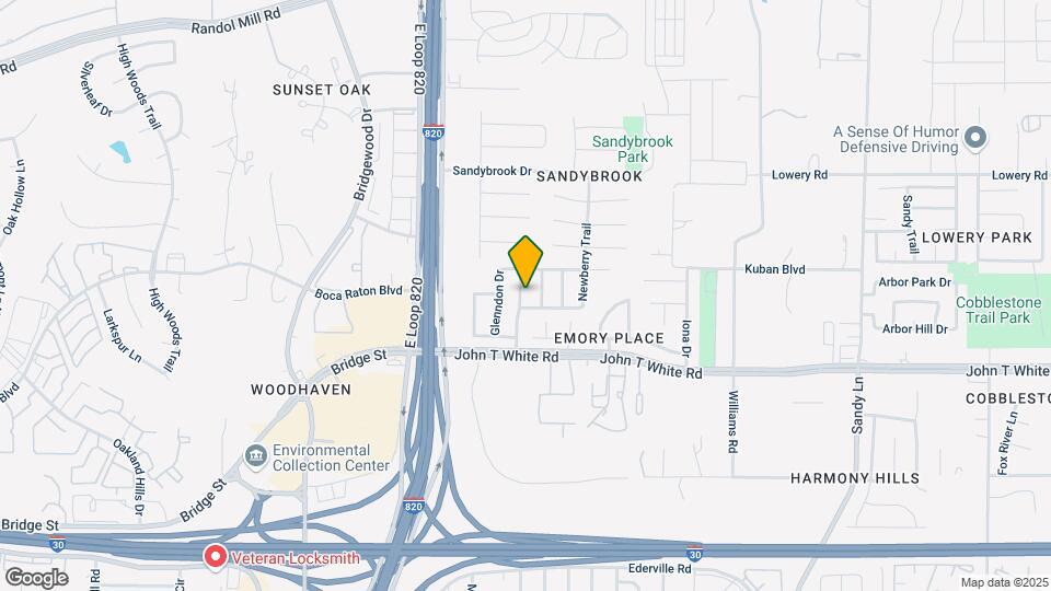 821 Bee Creek Ln Mapa y Detalles de la Ubicación