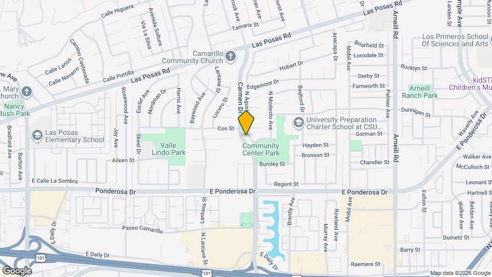 1023 N Agusta Ave Map and Location Details