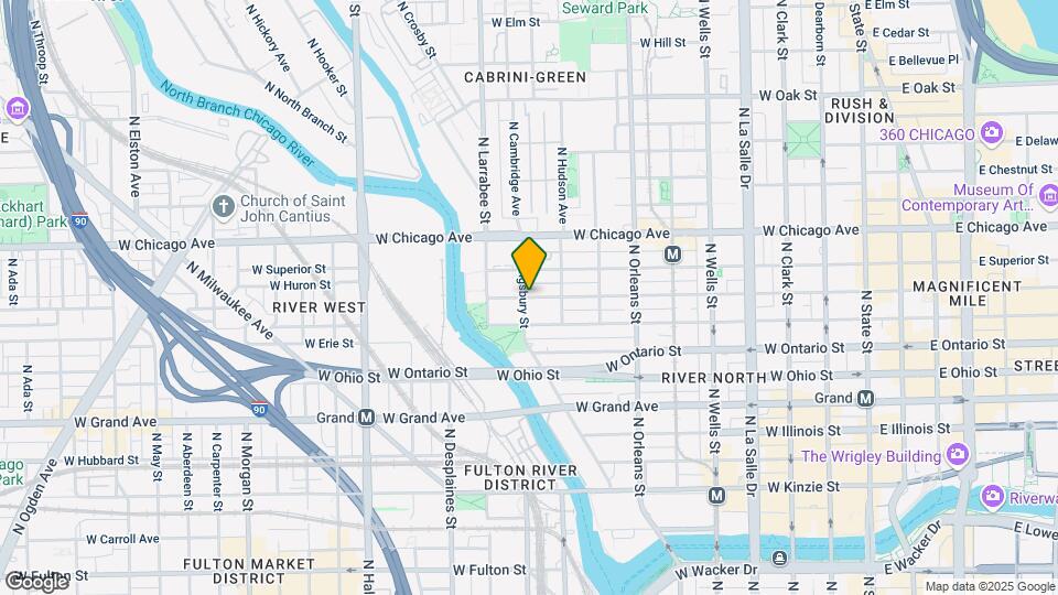 499 W Huron St Map and Location Details