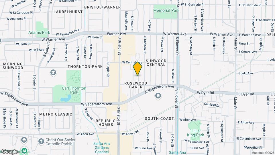2612 S Rosewood Ave Mapa y Detalles de la Ubicación