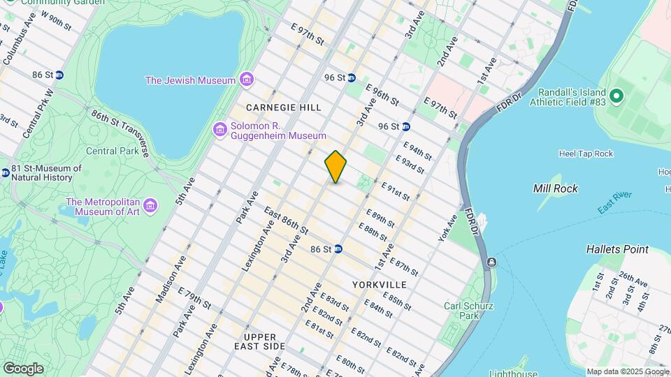 203 E 89th St Map and Location Details