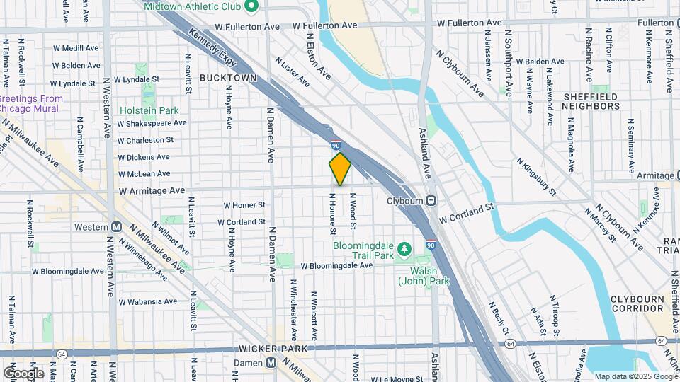 1817 W Armitage Ave Map and Location Details
