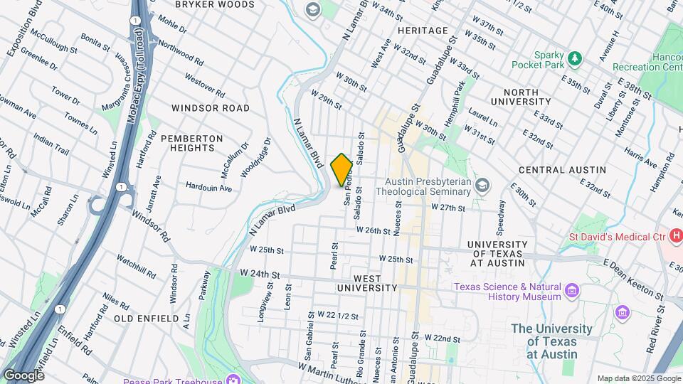 2704 San Pedro Map and Location Details