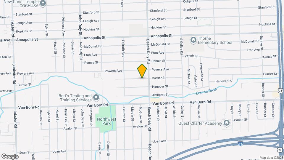 25895 Currier St Mapa y Detalles de la Ubicación