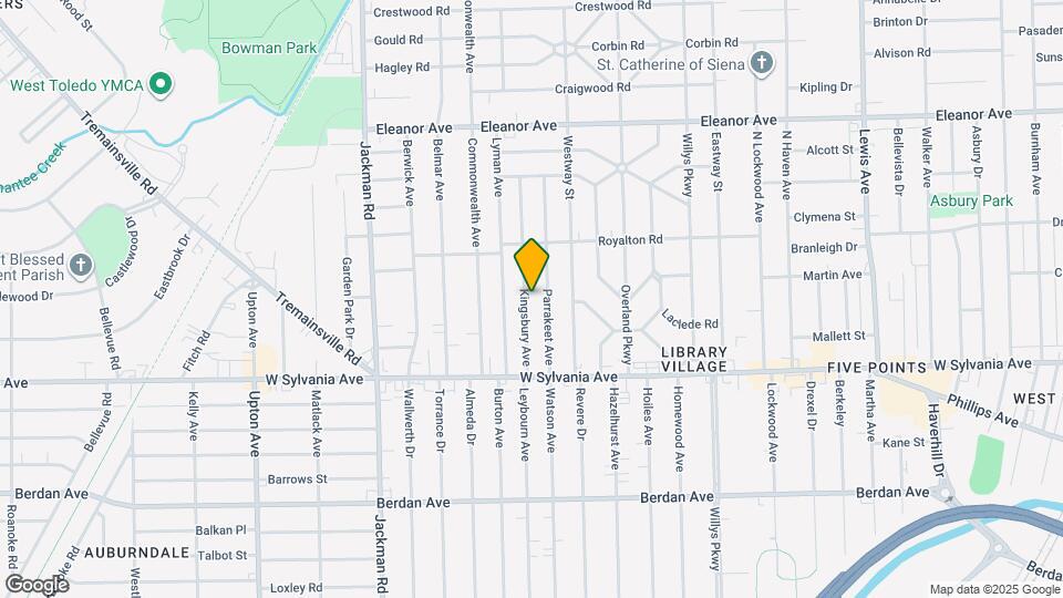 4130 Kingsbury Ave Map and Location Details