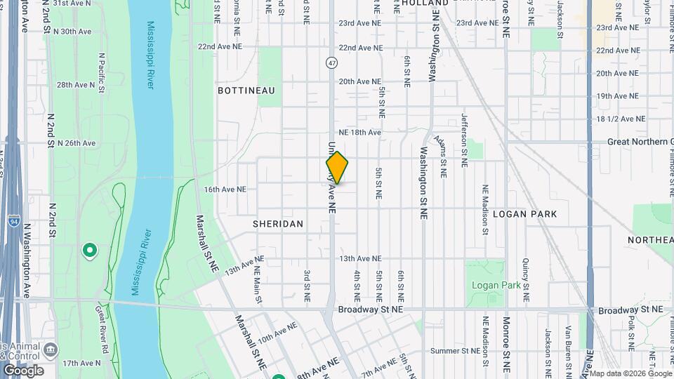 1525 University Ave NE Mapa y Detalles de la Ubicación