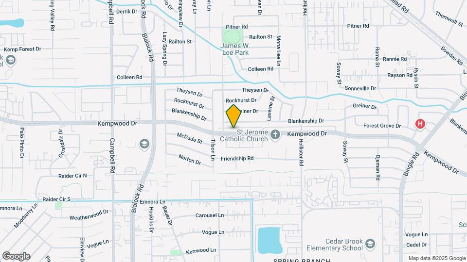 9026 Kempwood Dr Map and Location Details