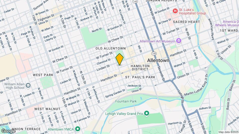 25 N 10th St Mapa y Detalles de la Ubicación