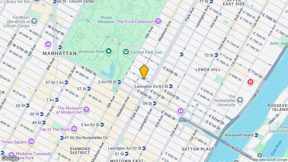 40 E 62nd St Map and Location Details