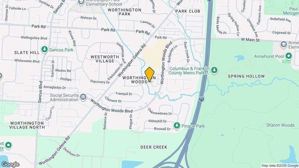Worthington Ridge Apartments Map and Location Details