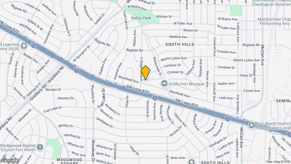 Charming 5BR Fort Worth home with big backyard & patio Map and Location Details