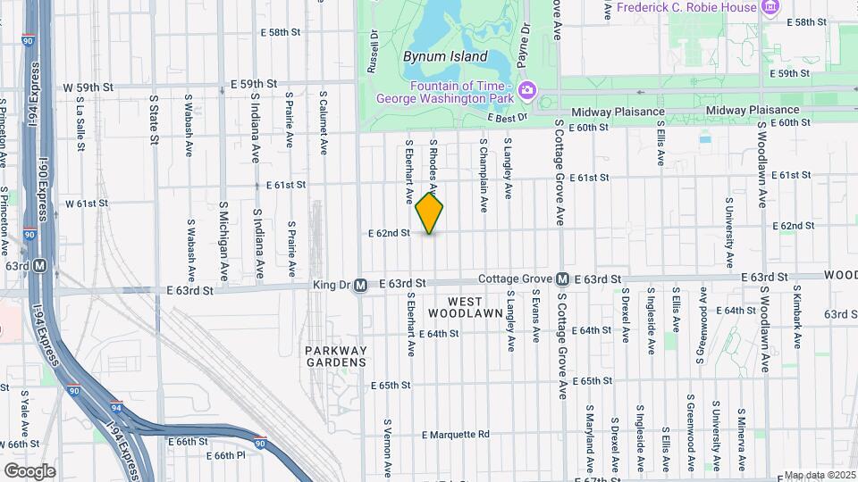 6208 S Rhodes Ave Map and Location Details