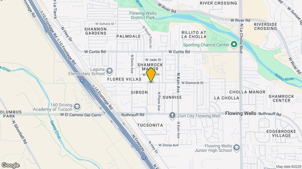 4957 N Sunrise Ave Map and Location Details