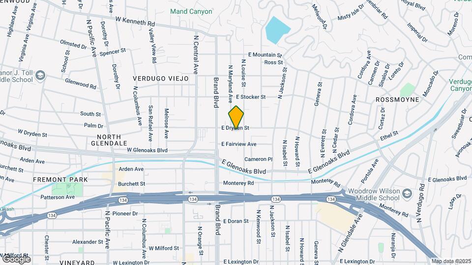 208 E Dryden St Map and Location Details