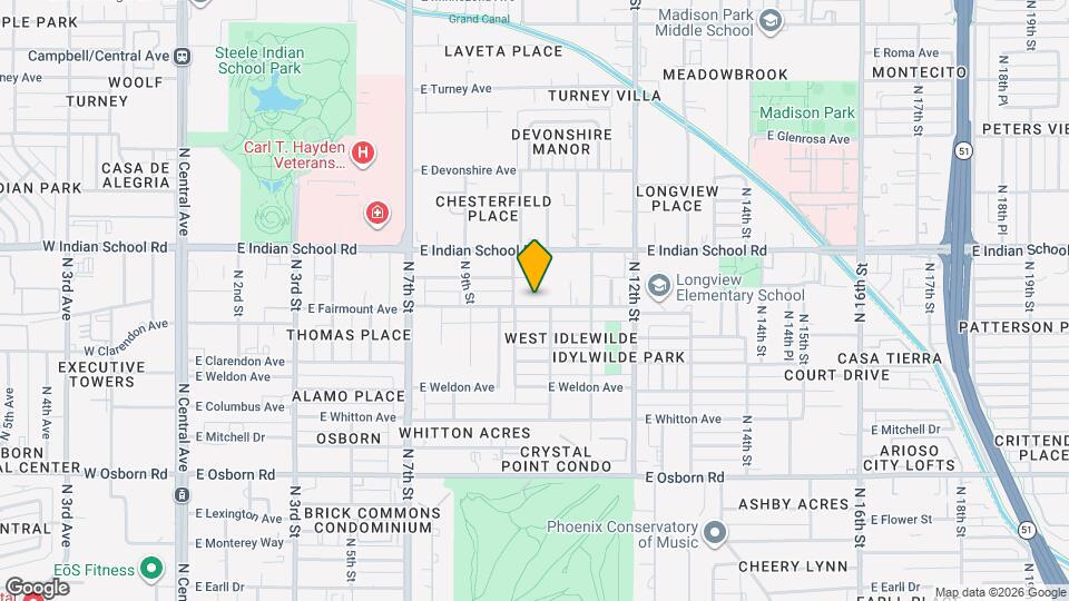 1020 E Fairmount Ave Mapa y Detalles de la Ubicación