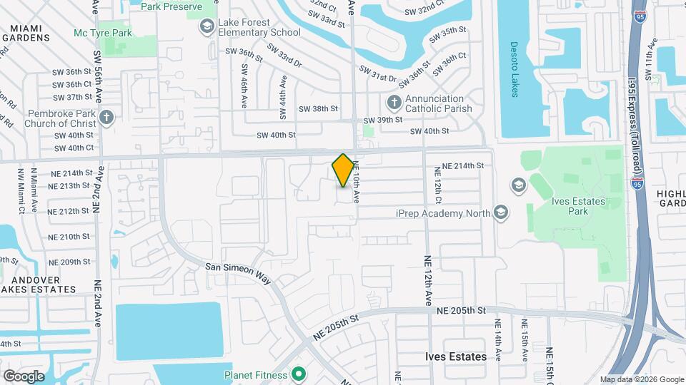 21215 NE 9th Ct Map and Location Details